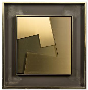 STEPHEN EDLICH Three Layer Bronze Relief.